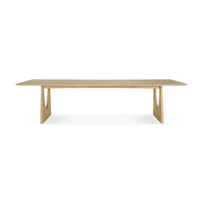 Geometric 123.5'' Solid Wood Rectangle Conference Table