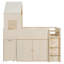 Structure de lit de style moderne, lit mezzanine en bois avec bureau, tiroirs, armoire-133003741