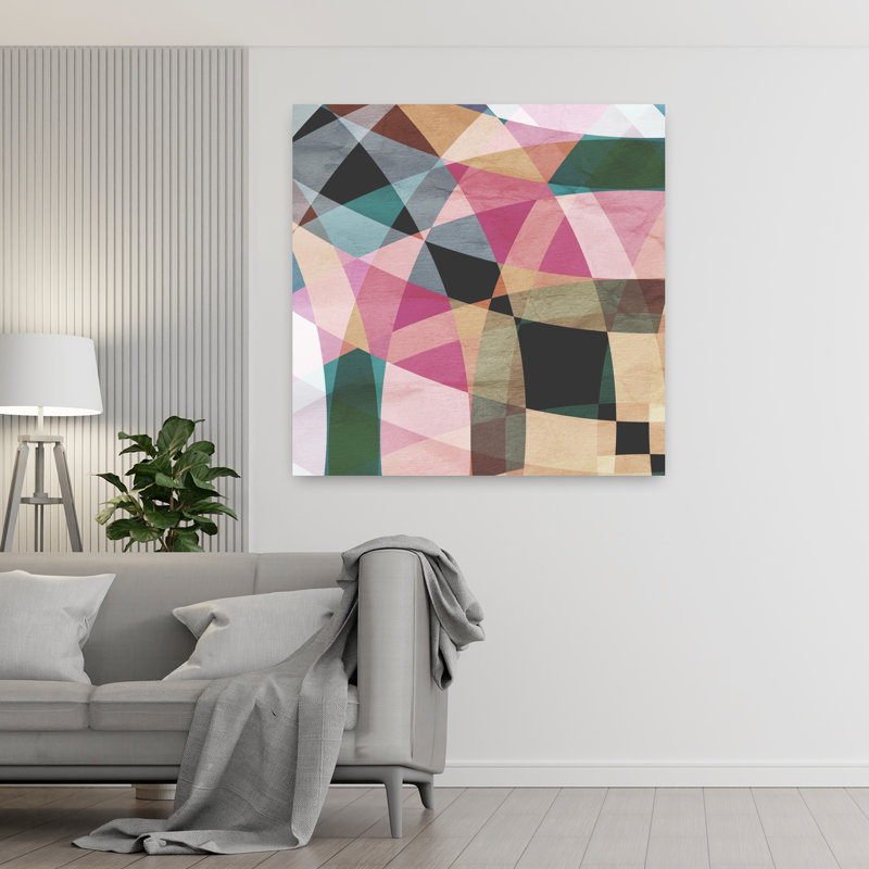 «Geometric Design 1 Abstract», art contemporain, H 48 po x l 48 po