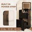 Ensemble de meuble-lavabo moderne cannelé 39 po avec tabouret et station de charge intégrée-1676678464