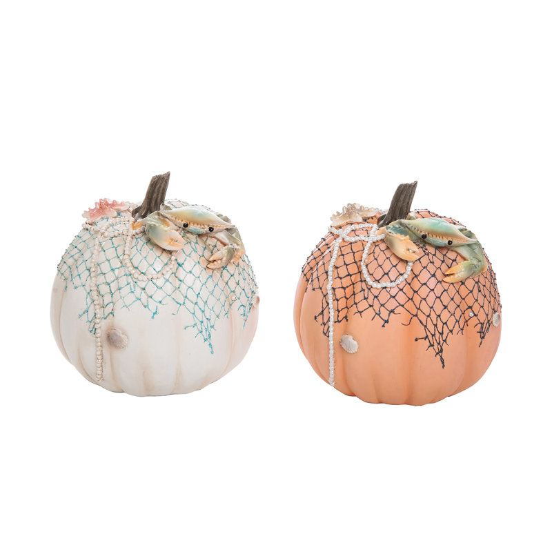 Fishing Net Pumpkin Lg Set of 2
