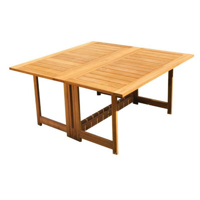 Square Teak Outdoor Folding Dining Table
