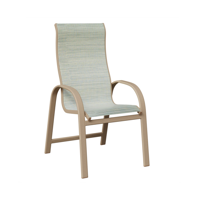 Chaise berçante à haut dossier berlinois Berlin Gardens, Martinique, Aluminium moucheté Sahara