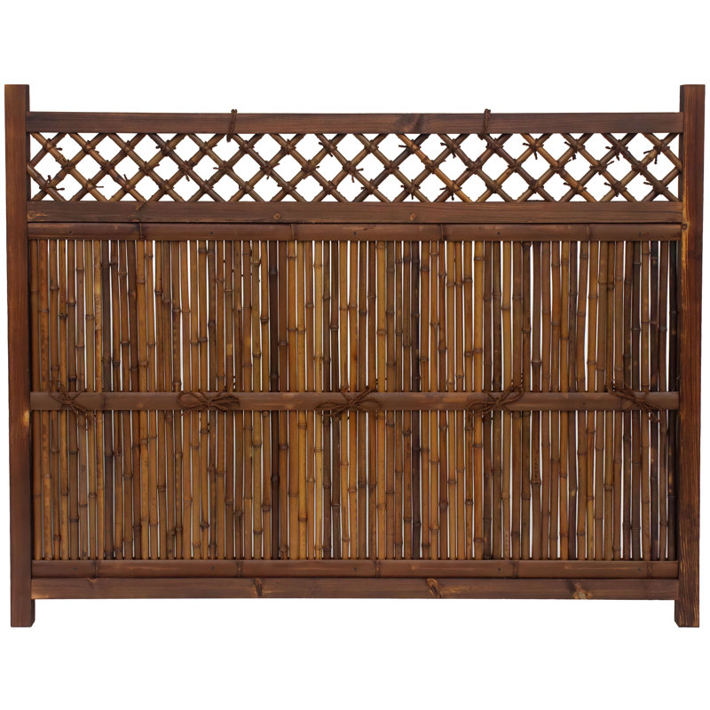 Panneau de clôture North Garden Zen, 4' H x 5' W, Brun