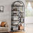 Bookshelf 6 Tier Arched Bookcase 81.7In Tall Display Racks Geometric Open Storage Shelf-106885644