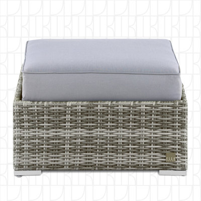 Elle Decor Vallauris Outdoor Ottoman with Cushion