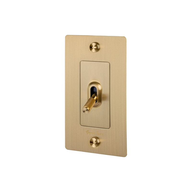 1G Toggle Switch / Logo, Brass