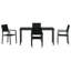 4 Piece Garden Dining Set Black