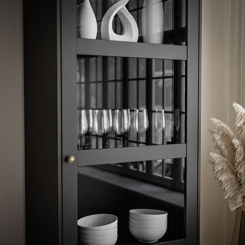 Raghul Display Cabinet, Black