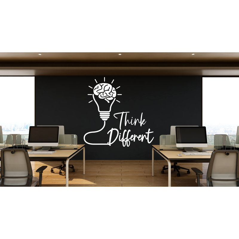 Adhésif décoratif «Think différente», Beige, H 18 po x l 18 po