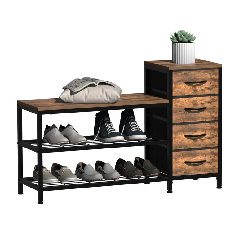 6 Pair Shoe Storage Bench