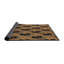 Tapis brun/noir tissé à la machine-550913662