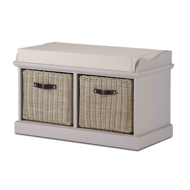 Anise Upholstered Storage Bench, Truffle/Brown