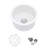 Undermount Fireclay Kitchen Sink 18"L x 18"W Circular Single Bowl Ceramic Kitchen Bar Sink with Bottom Grid