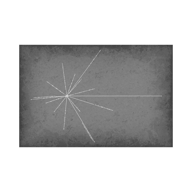 Pulsar Map by GetYourNerdOn - Wrapped Canvas Gallery-Wrapped Canvas Giclée, 20.32 cm H x 30.48 cm W