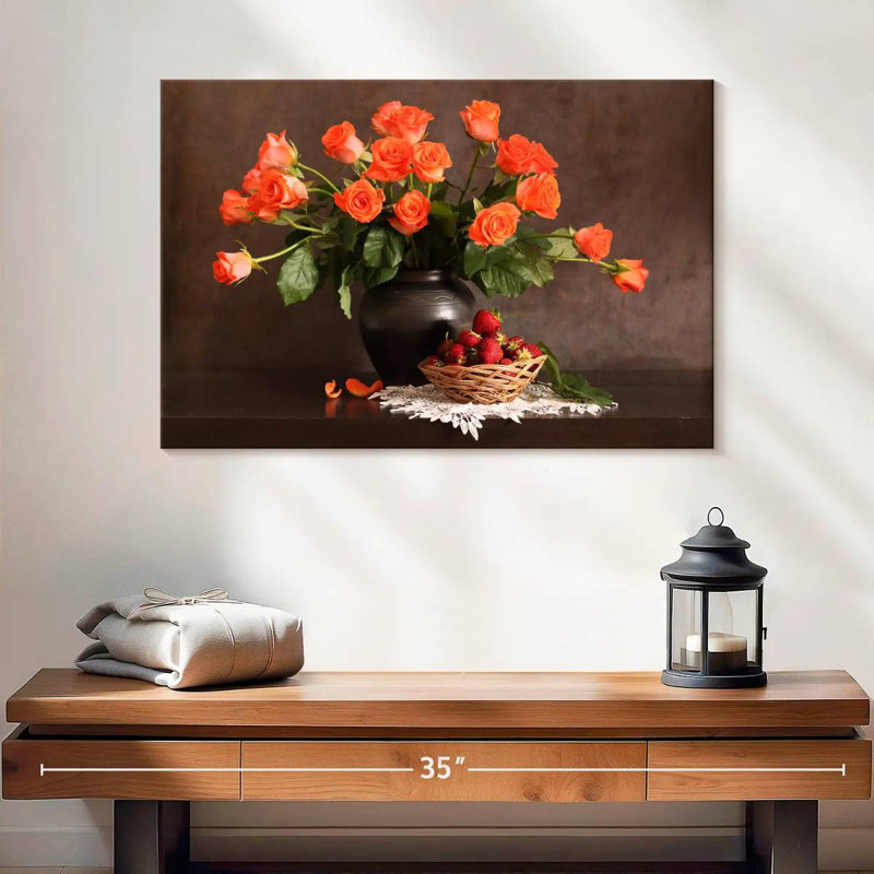 Harnek Roses And Strawberries, 16" H x 24" W