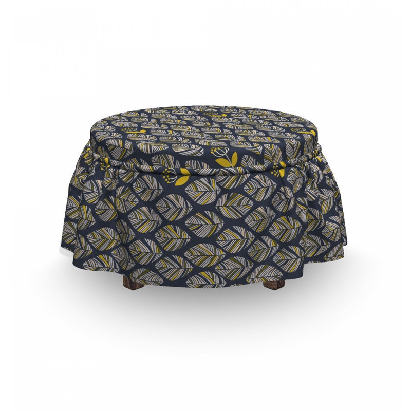 Housse pour feuilles avec fleurs repose-pieds