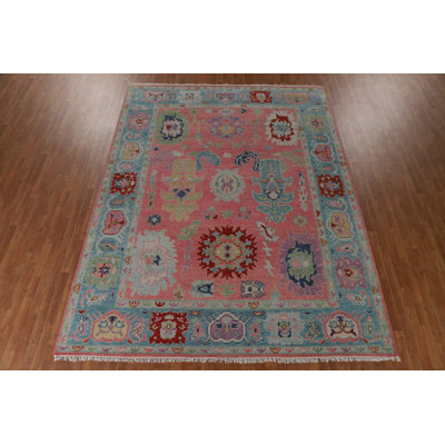 Tapis de salon rose Oushak 9 x 12