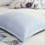8 pièces - Édredon très grand bleu, chambre à coucher en coton, douce et séduisante avec coussins de style Shabby Chic, détails de coussins brodés