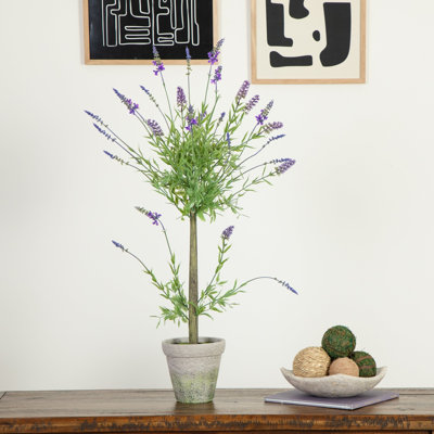 Lavender Topiary Artificial Tree
