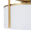 Transitional 3-Light Drum Linen Fabric Semi Flush Ceiling Light