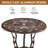 Outdoor 3-Piece Cast Aluminum Rose Bistro Set-1053590768