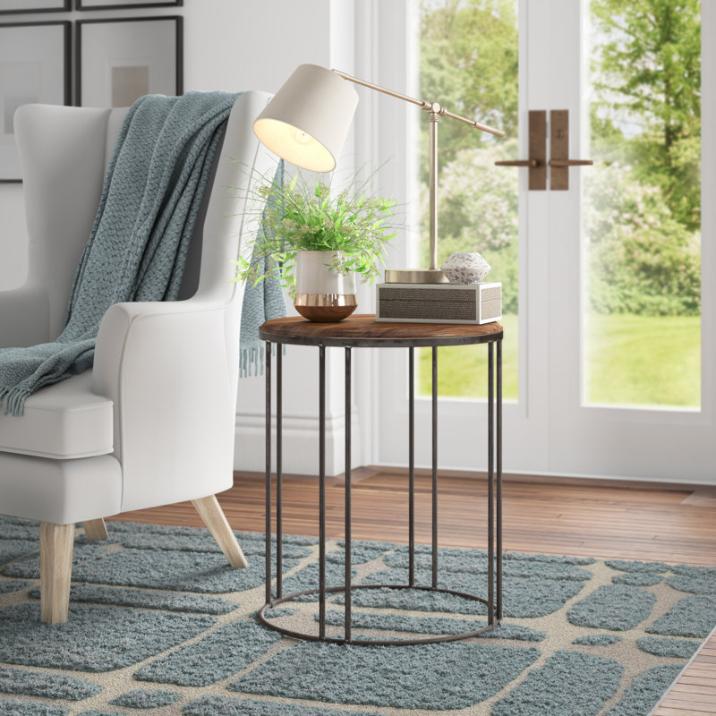 Abraxas Solid Wood Frame End Table