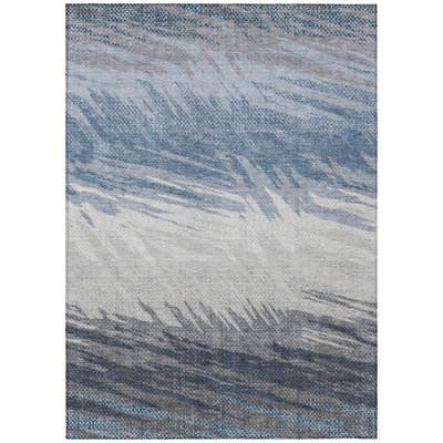 Machine Washable Indoor/Outdoor Huseby ACN2272 Stripes Rug