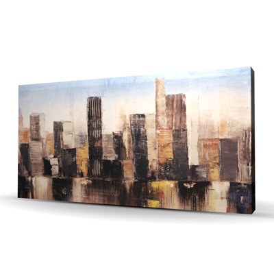 Rayures abstraites - Décorations sur toile, "Livingroom cités"