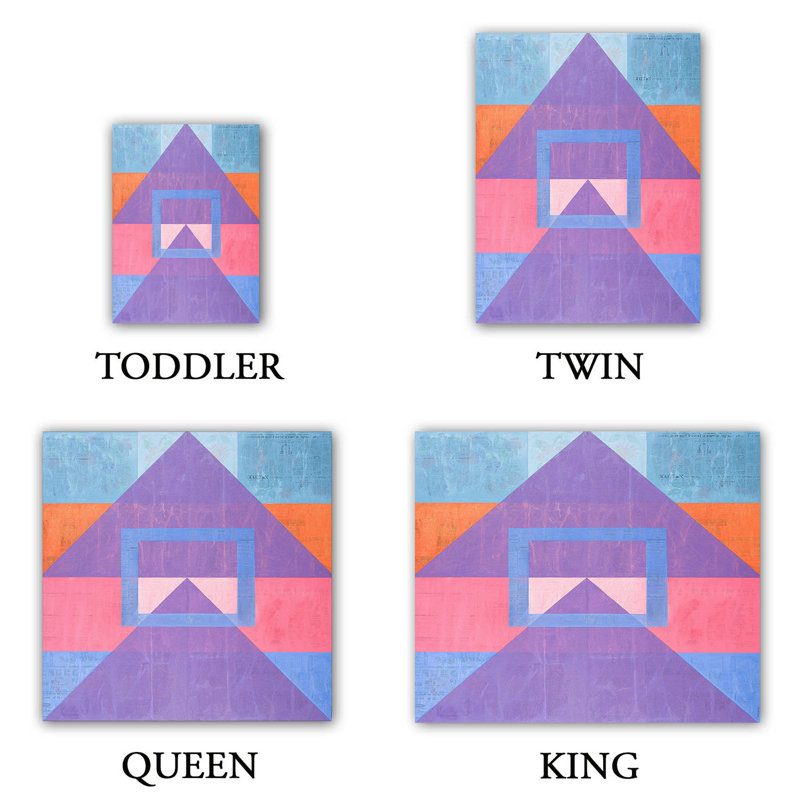 Geometric Shapes Duvet Cover, 1 Queen Duvet Cover + 2 Standard Shams