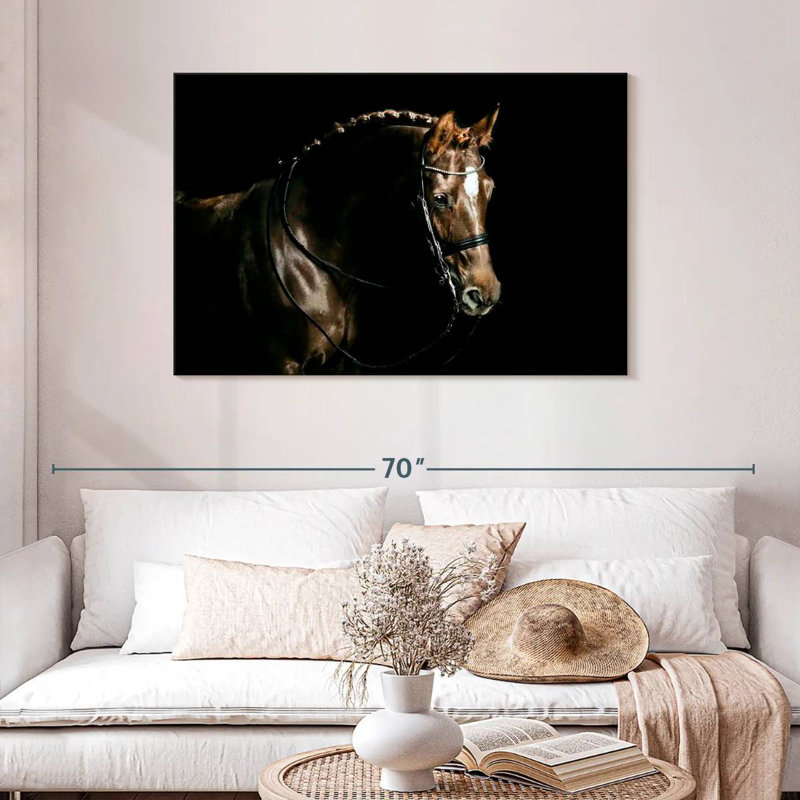 Groomed Chestnut Horse, 30" H x 45" W