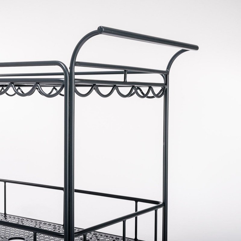 Al Fresco Bar Cart, Vintage Black