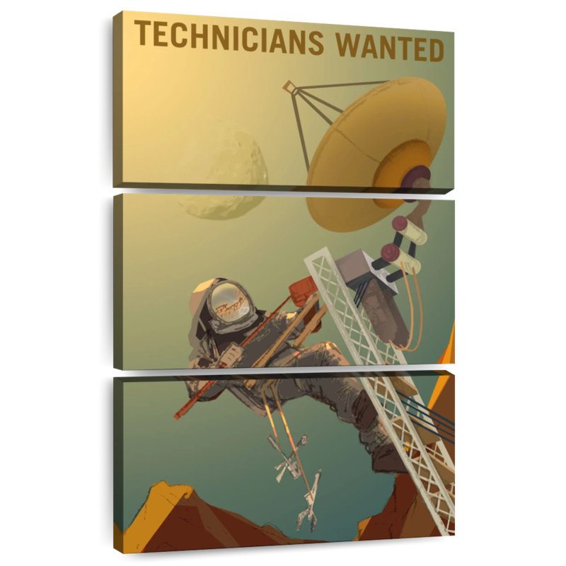 Oberle Mars Explorers Wanted Poster II, 38" H x 24" W