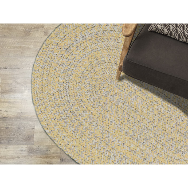Tapis réversible intérieur / extérieur Wolfsbrug - jaune, Ovale 6 pi x 9 pi