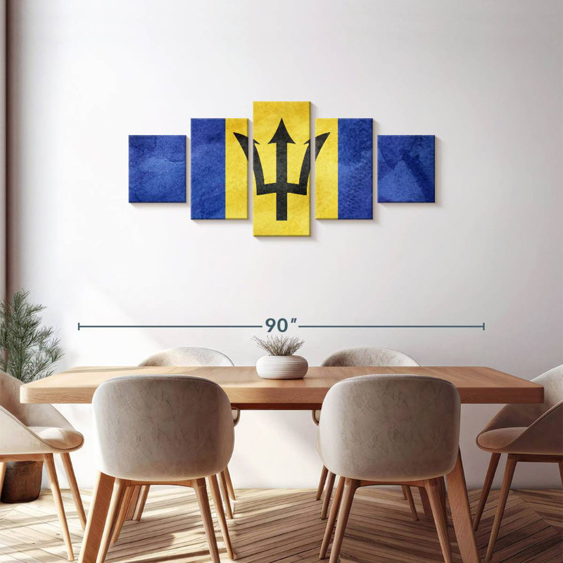 Drapeau des Caraïbes à la Barbade, H 30 po x l 68 po
