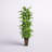 96'' Faux Ficus Tree in Metal Planter
