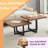 Perfectly Integrating Modern and Scandinavian Styles-Dark Walnut Double-Deck Coffee Table, Dimensions 47*23.5*18.