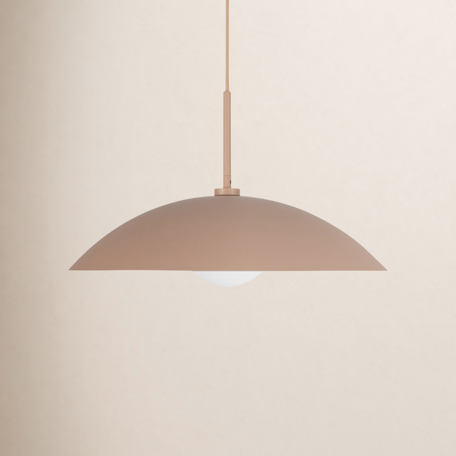 Huxley Single Light Steel Dimmable Pendant, Orange
