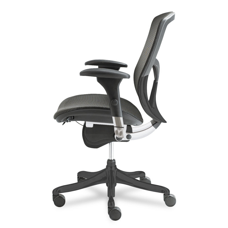 Black Mesh Executive Swivel Chair with Adjustable Arms