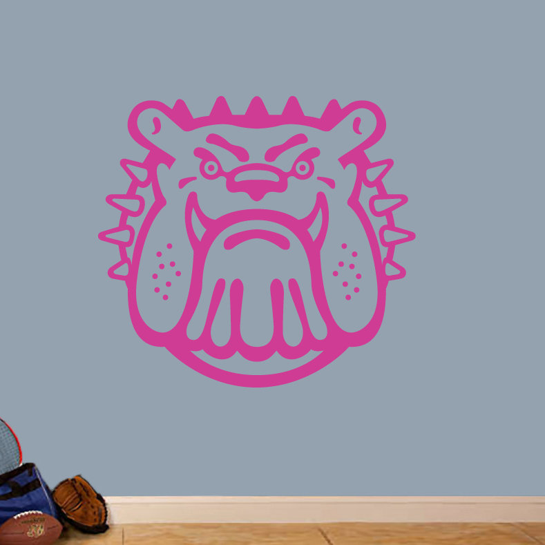 Décalcomanie murale bull dog mascotte, Rose vif