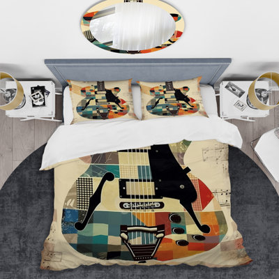 Cubism Guitar - Music Duvet Cover Set