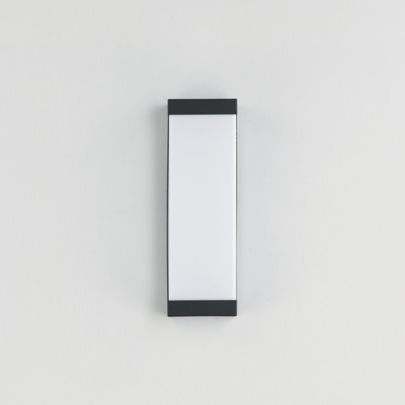 Tunnel-Outdoor Wall Mount, 15" H x 5" W x 4" D, Black