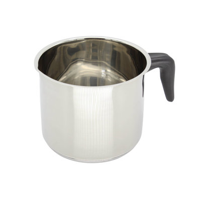 Edelstahl-Milchtopf Saturn mit Ausguss,