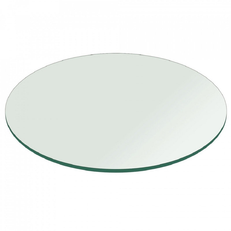 Round Clear Tempered Glass Table Top 36 Inch with 3/8 Inch Thick Pencil Polished Edge Ideal for Tables Desks Workspaces and Outdoor Furniture by Fab Glass and Mirror