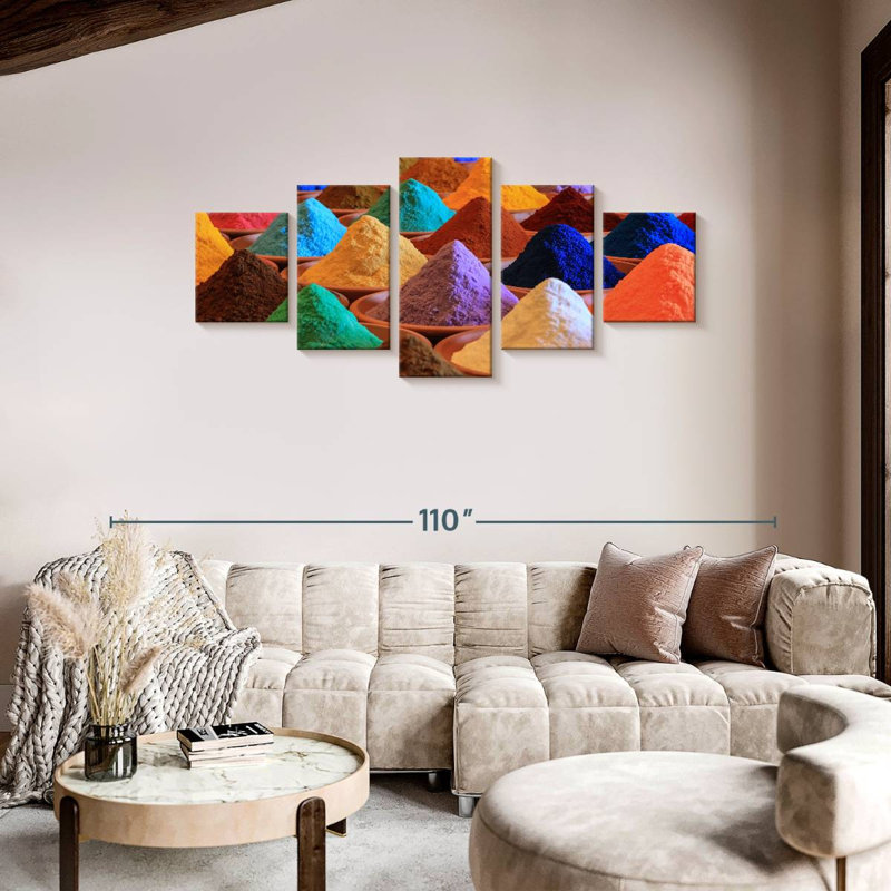 Peintures indiennes, H 36 po x l 80 po