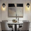 1-Light Solid Brass Armed Sconce with Clear Cylinder Glass (Bulb Included)-149640311