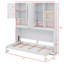Lit escamotable simple à économie d'espace avec armoire de rangement et cadre de lit pliable multifonctionnel avec éclairage et connecteurs USB-1934453468
