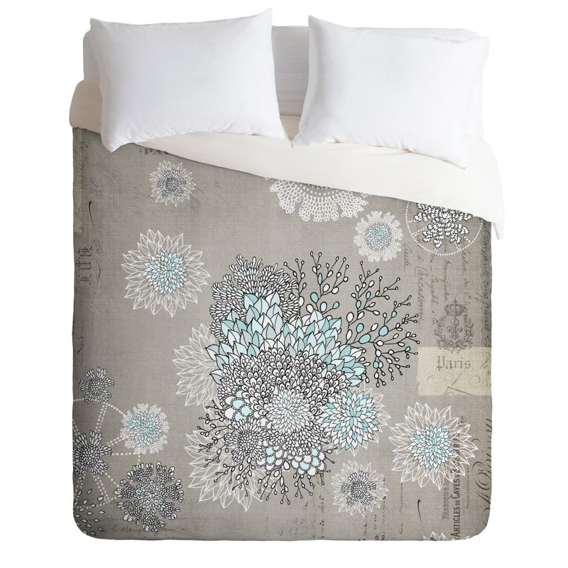 Iveta Abolina Traditional Polyester Floral Duvet Cover, King Duvet Cover, Lightweight