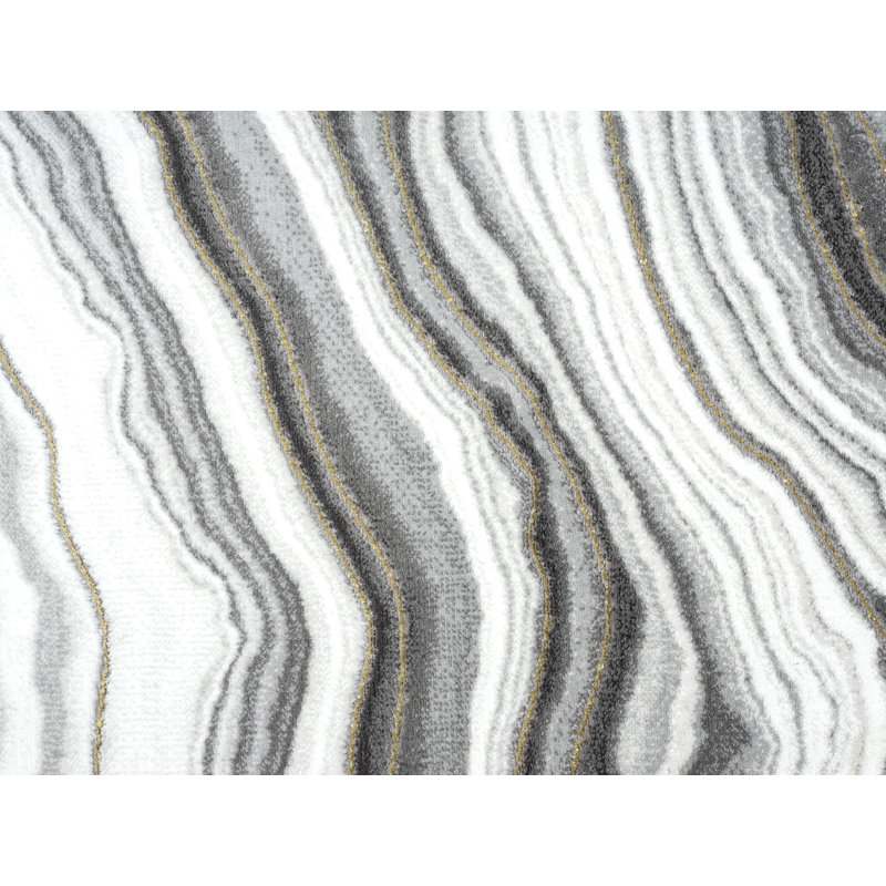 Tapis gris à motif abstrait Miconia, Rectangle 7 pi 9 po x 10 pi 2 po