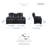 Eshan 73" Modern & Contemporary Top Grain Leather Power Double Reclining Loveseat with Wireless Speakers, Air Massage, Heat & Dual Center Consoles-548376154